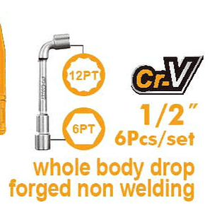 INGCO KOMPLET ME ÇELESA TUBOLAR L - 1/2” 6 COPË - LASWT0601 (26)