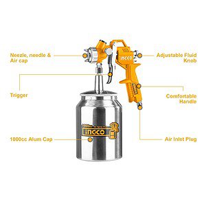 INGCO PPISTOLET BOJE ME DOPOZITE  ALUMINI POSHTE   ASG3101(26)