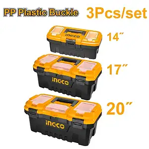 INGCO SET ME 3 VALIXHE PLASTIKE 14’’ , 17’’ , 20” ME KAPESE PLASTIKE - PBXK0301(26)