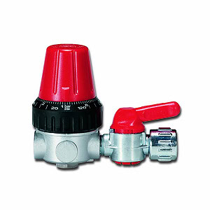 GAV RRUBINET PRESIONI ME KAPJE 1/4F +RUBINET ME DADO TE FREZUAR 0-8BAR -RP172L (26)